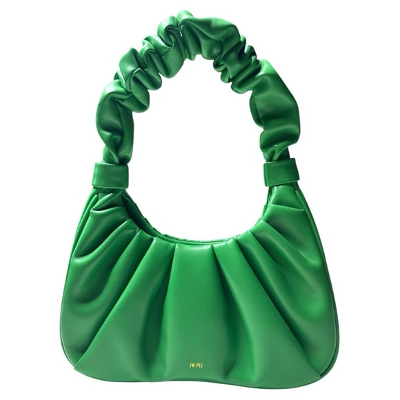 JW PEI Gabbi Green Ruched Vegan Hobo Bag - Picture 1 of 11